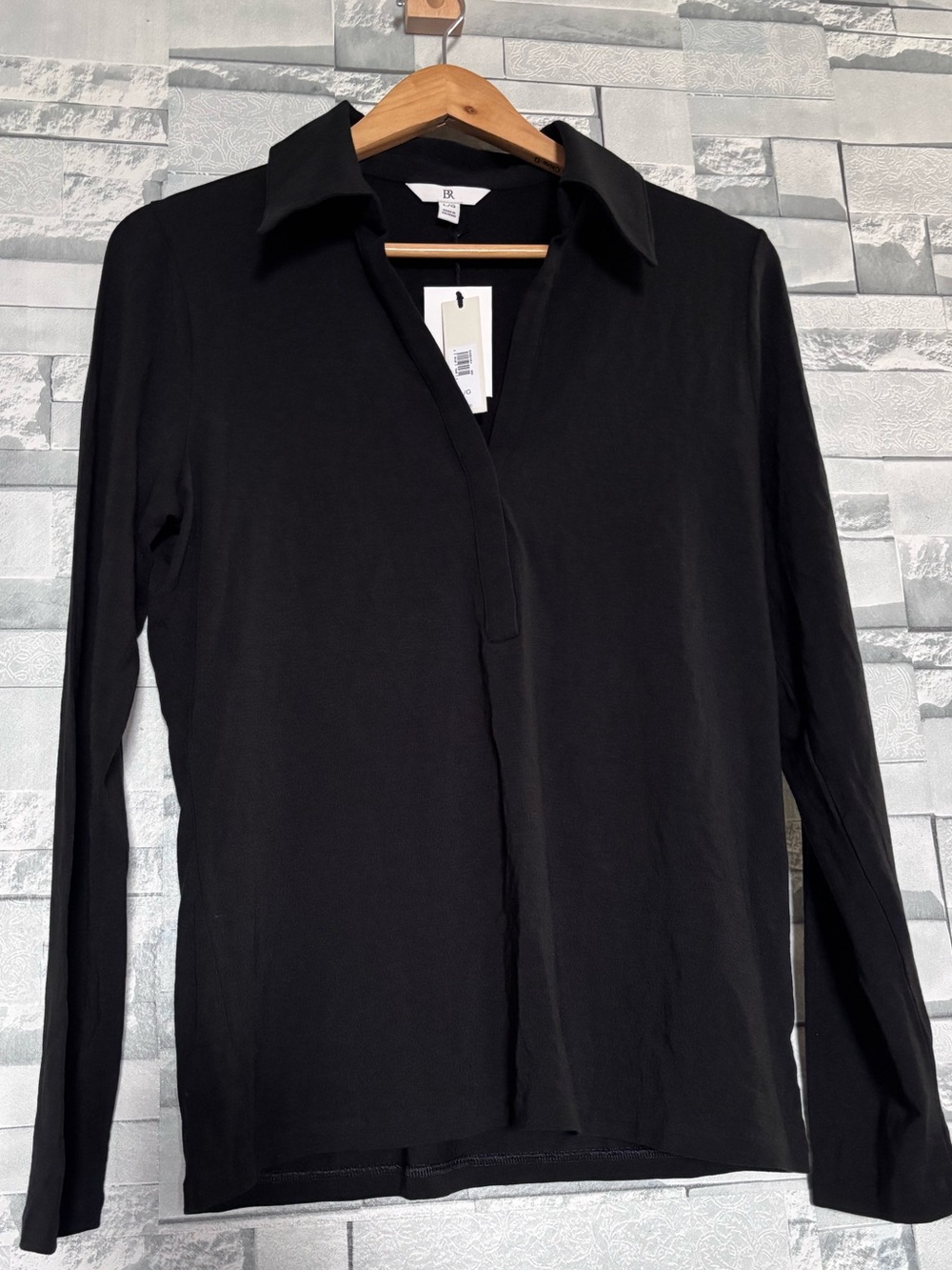 NWT Banana Republic Black Button-Down Long Sleeve Shirt